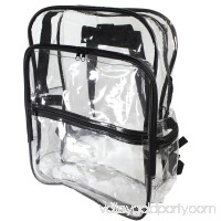 Large Size Clear Backpack Book Bag Transparent School Sports Stadium Concert Arena TSA Security Shoulder Travel Pockets   